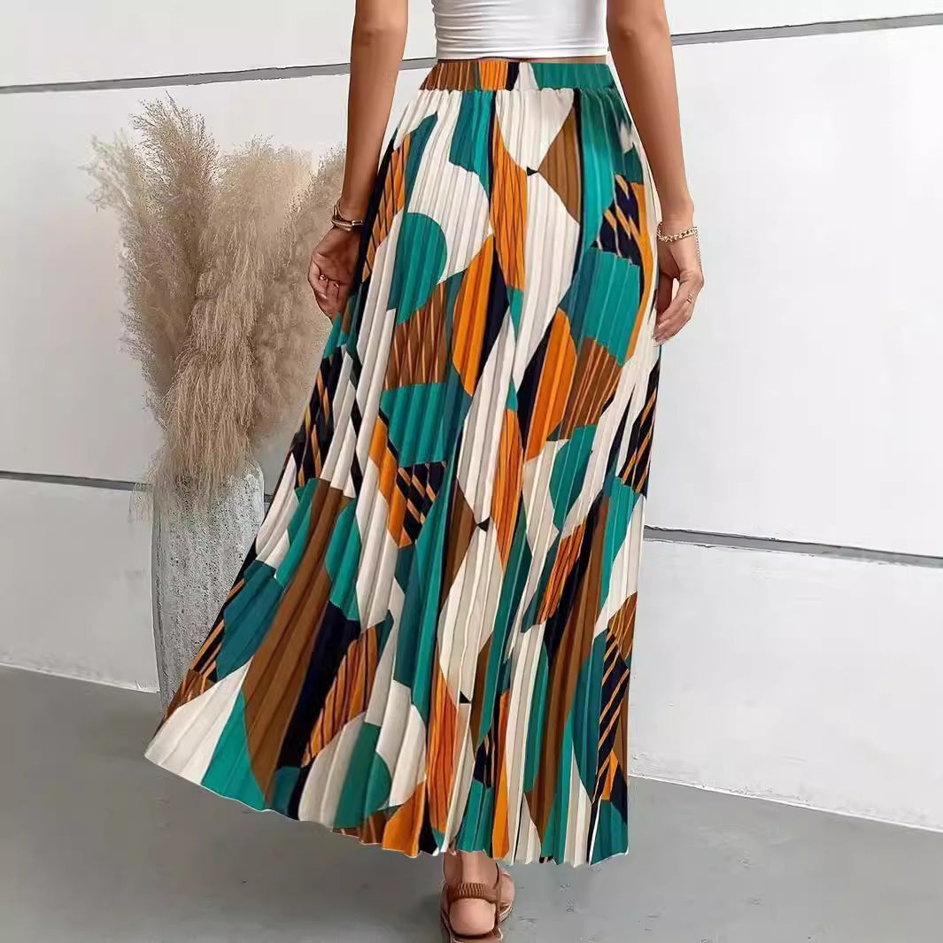 Women's Fashion Casual Printing Skirt