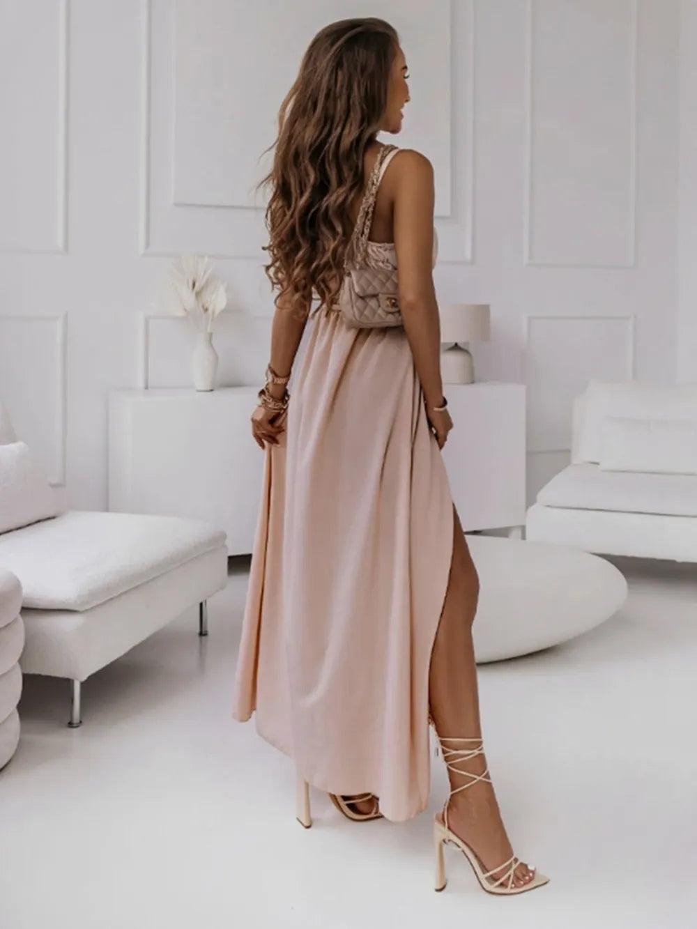 summer new elegant V-neck dress dress