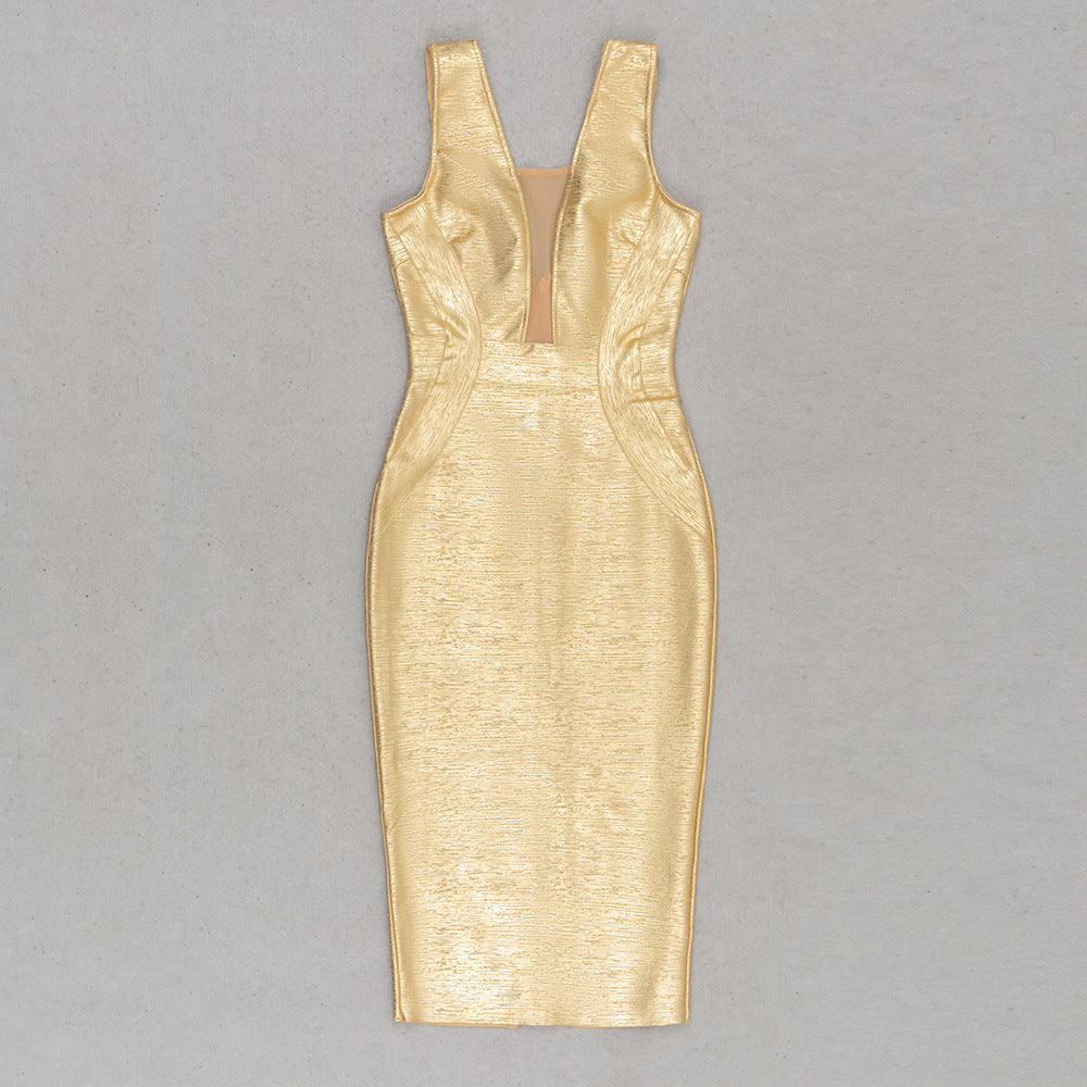 Women's Long Dress With Suspenders
