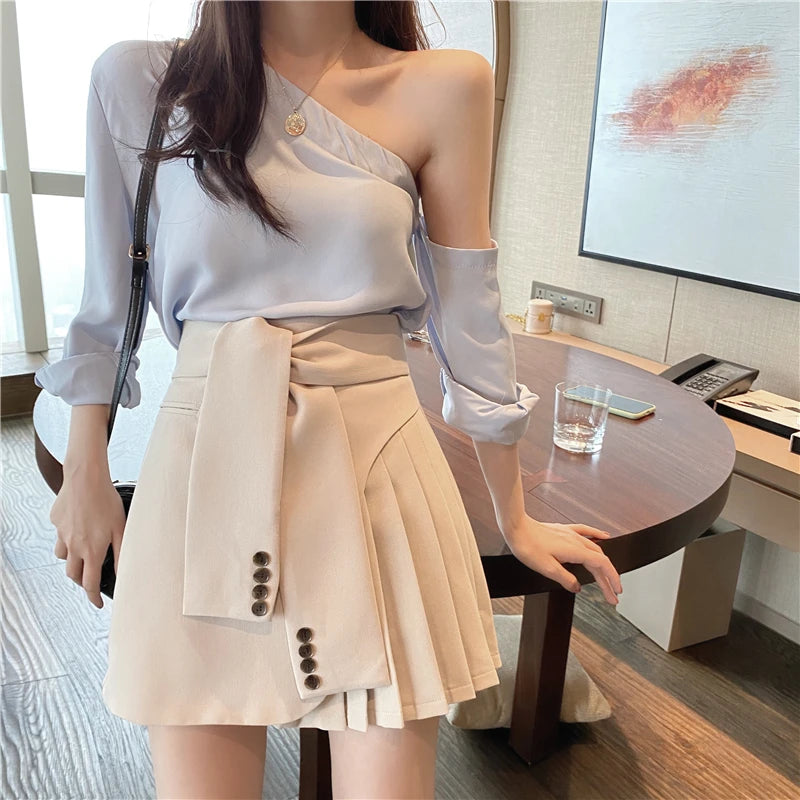 https://ae01.alicdn.com/kf/H7bf9f832e9974b33af3fb50e6e7e06c9l/Chic-Spring-New-Korean-French-Lady-Lacing-Faux-Two-Pieces-Bottom-Elegant-Design-Irregular-A-Line.jpg