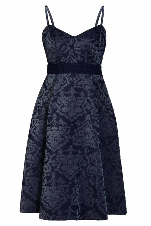 Jacquard Fit And Flare Dress