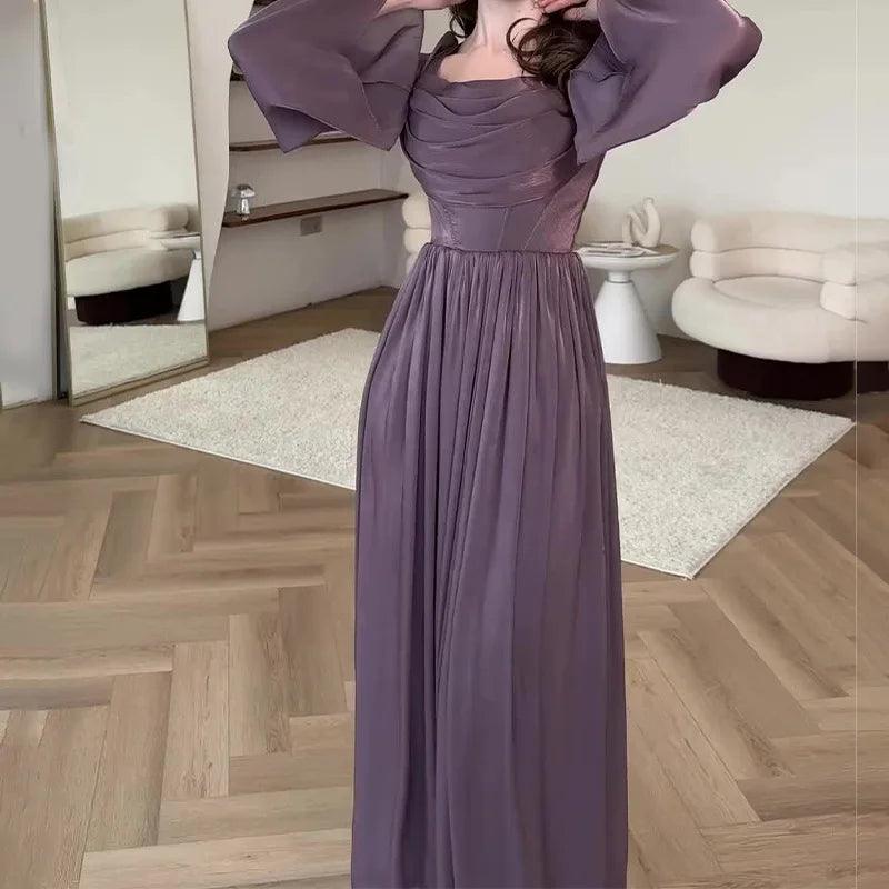 Women Party Dresses Jalabiya Ruffles