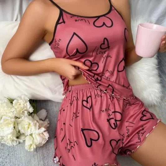 طقم بيجامة صيفي كاجوال للنساء