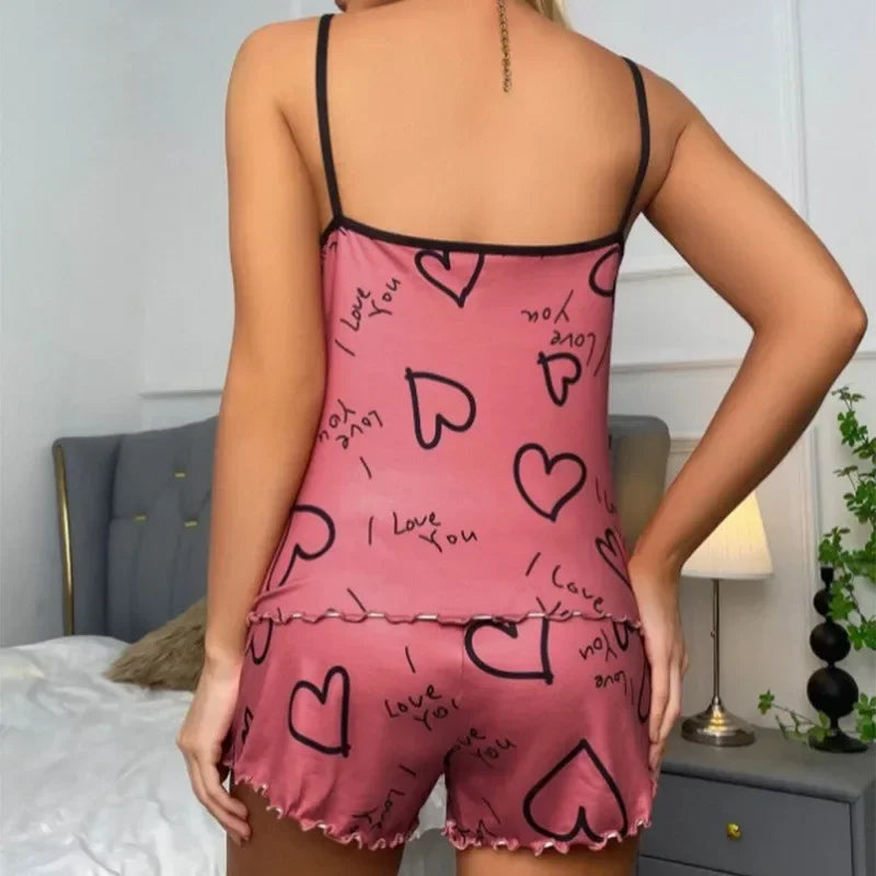 Summer Casual Pajama Set for Women's
