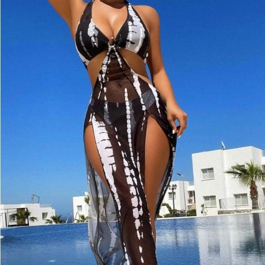 بيكيني ملابس سباحة نسائية مكونة من ثلاث قطع