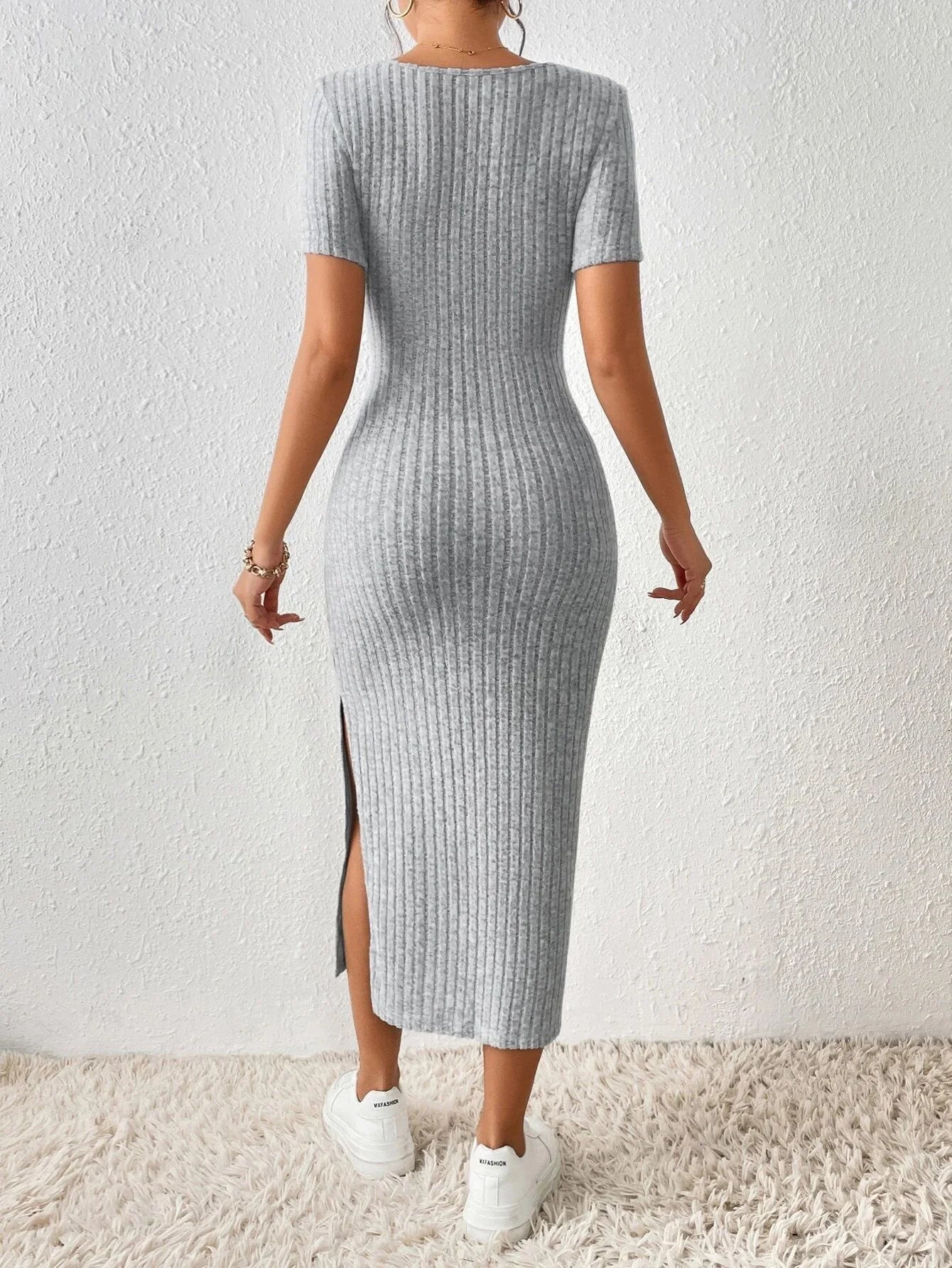 Women Summer Style Knitted Dress Lady Casual