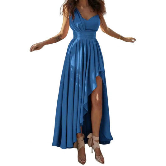 Chest Wrapped Sleeveless Evening Dress Elegant Waist Tight High-Waist Women Dress